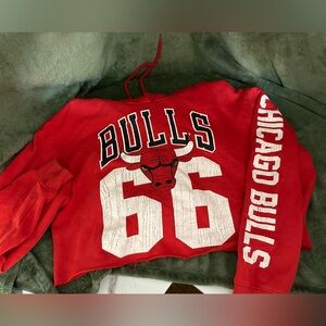 Chicago Bulls sweater with hoodie crop top XS